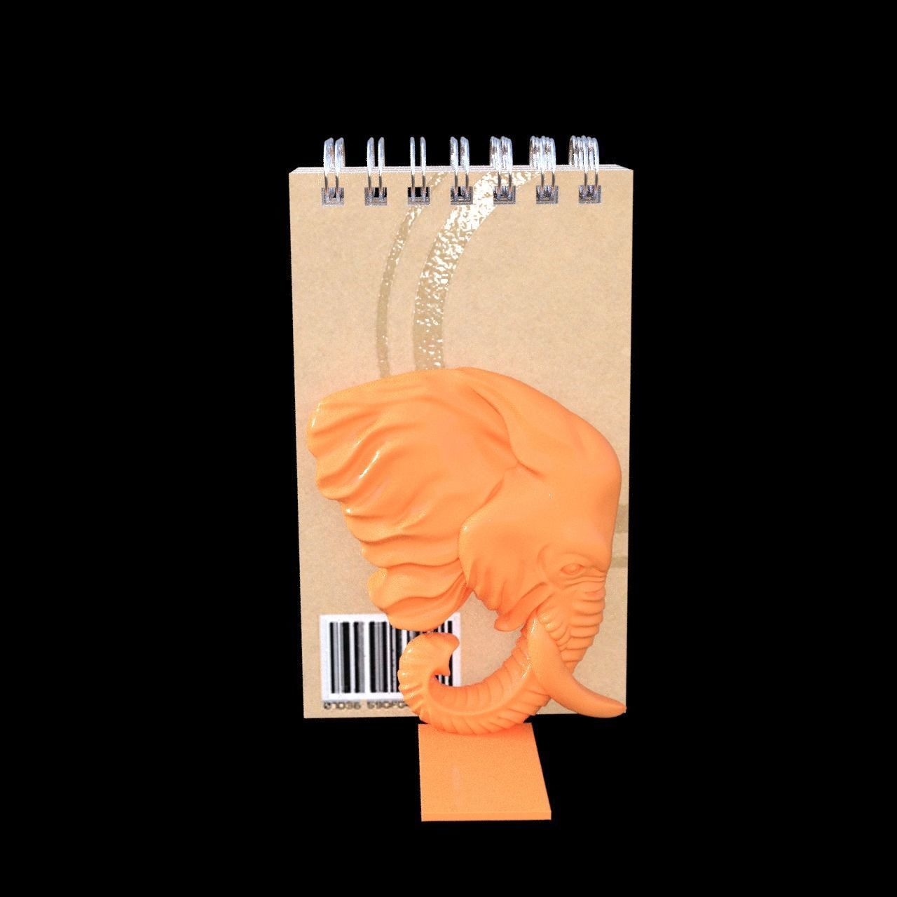 Elephant Book Holder 3D print model_1