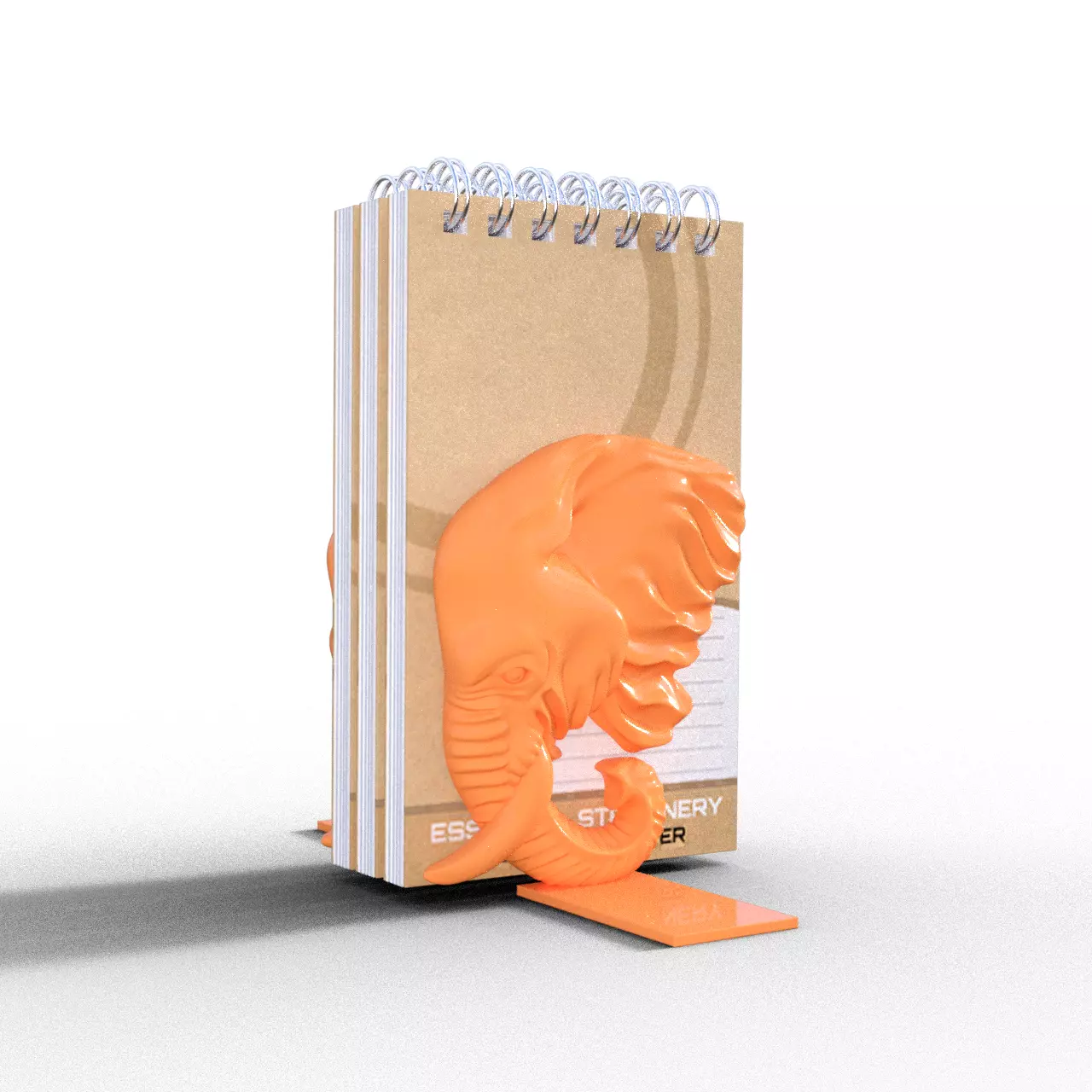 Elephant Book Holder 3D print model_0