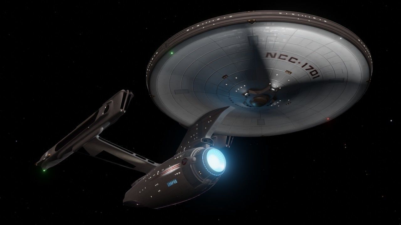 Refit Constitution Class USS Enterprise Low-poly 3D model_2