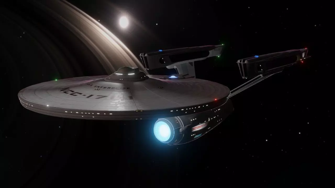 Refit Constitution Class USS Enterprise Low-poly 3D model_0