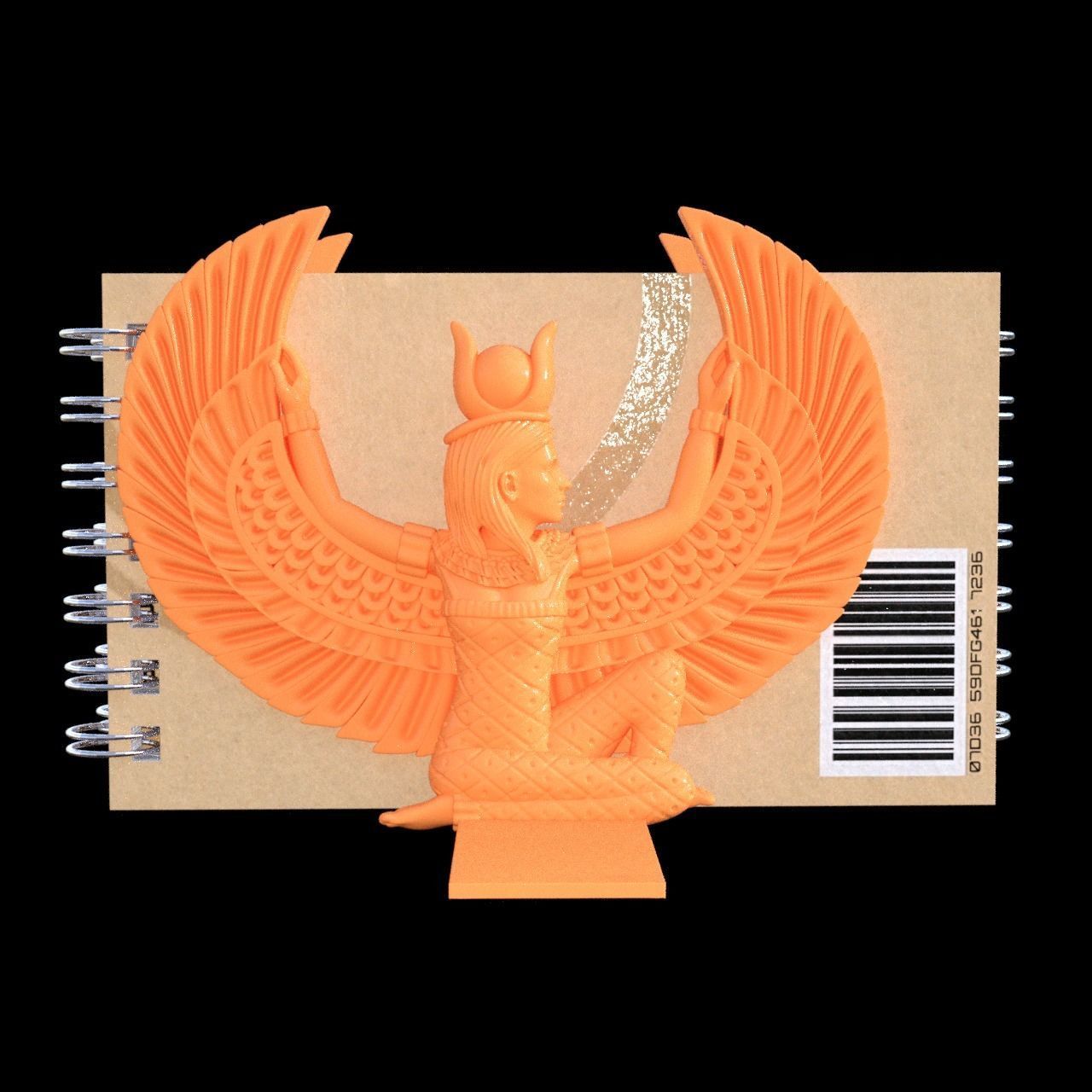 Egypt Queen Book Stand 3D print model_3