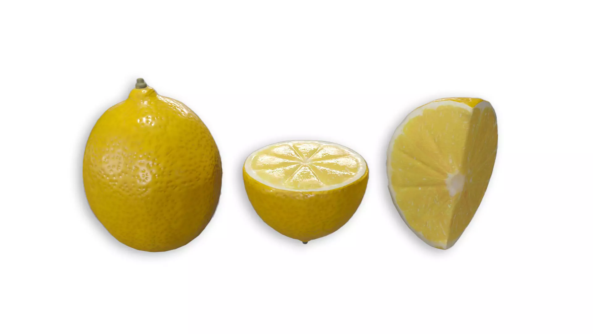 3D Lemon Model - high-quality content for your projects Low-poly 3D model