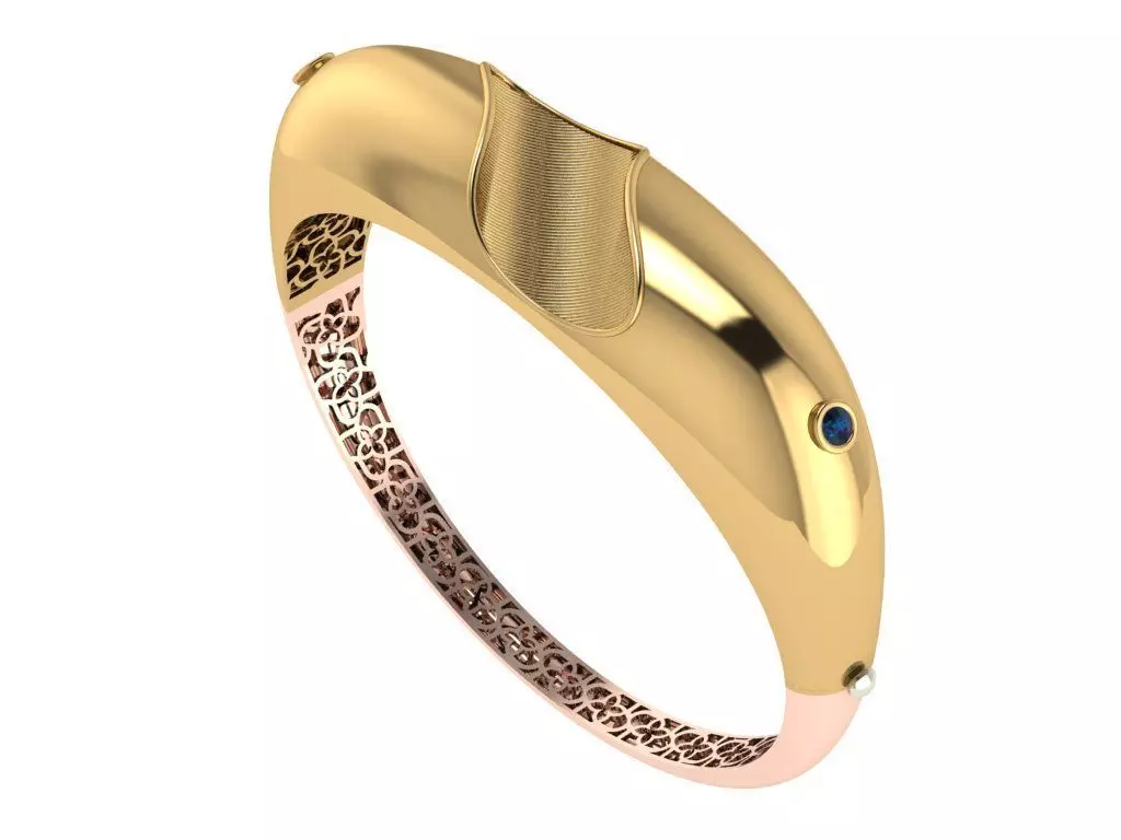 gold bracelet  3D print model_0