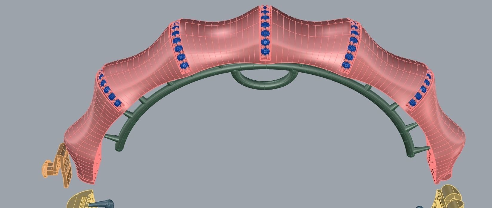 gold bracelet  3D print model_3