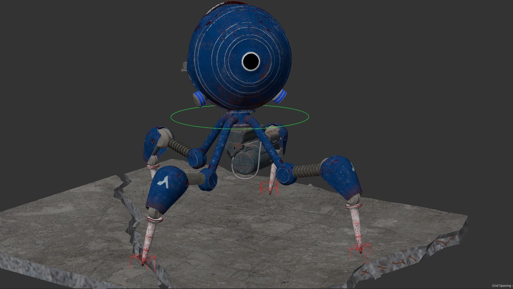 ay robot  Low-poly 3D model_14