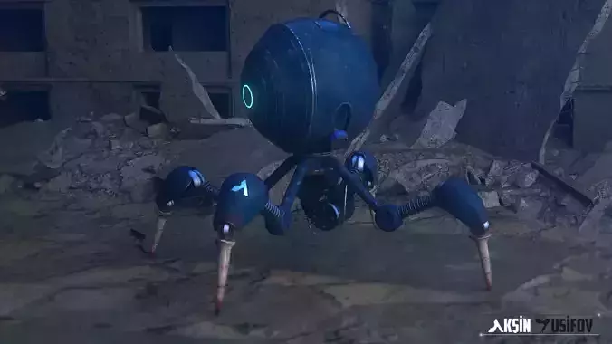 ay robot  Low-poly 3D model