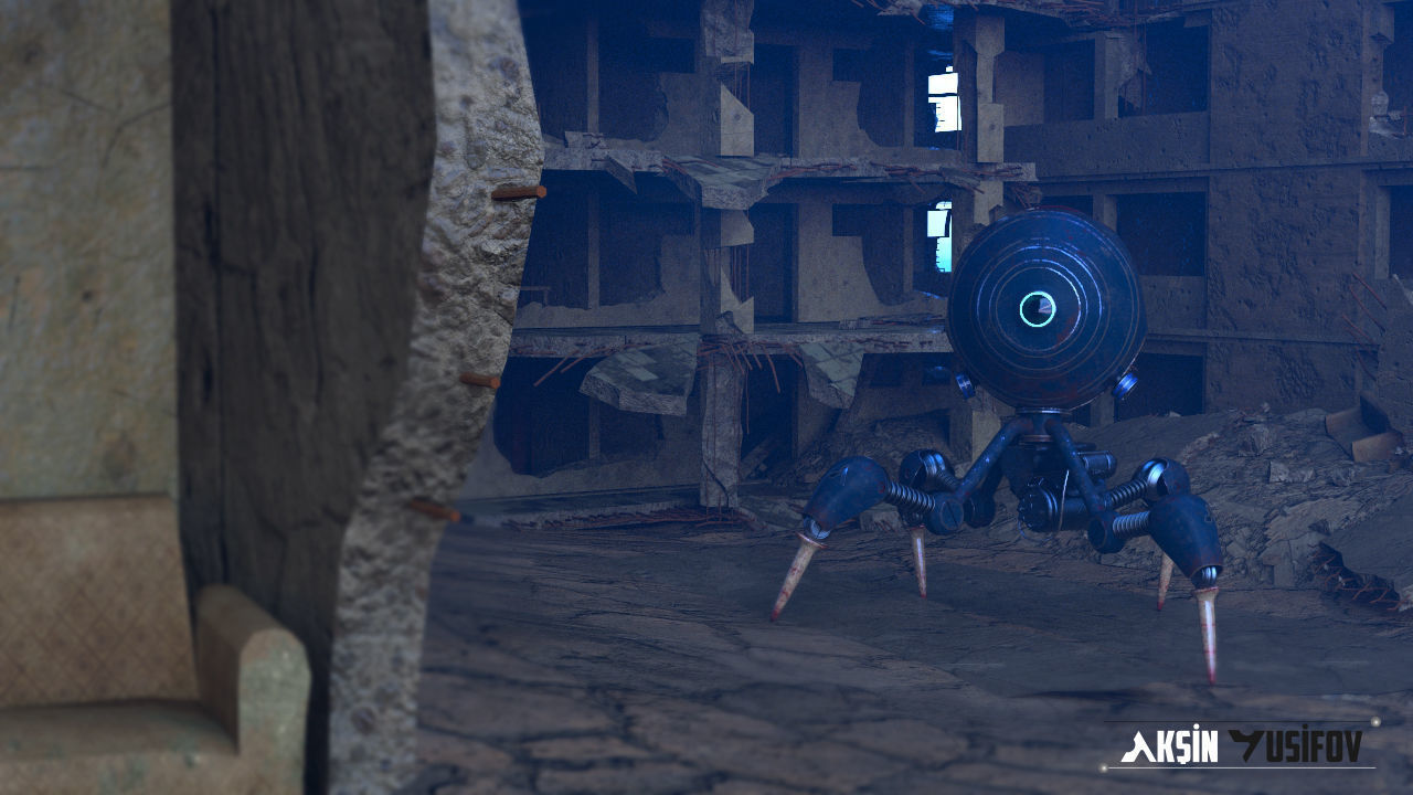 ay robot  Low-poly 3D model_2