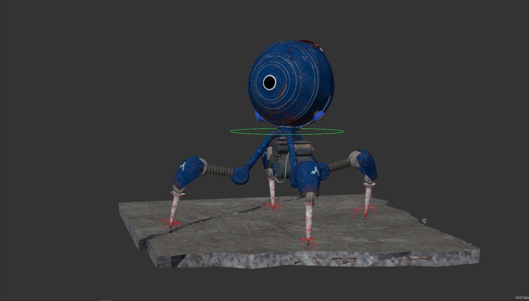 ay robot  Low-poly 3D model_7