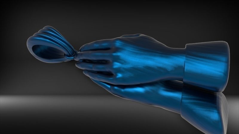 3D Praying Hands Charm Pendant Necklace Jewelry 3D print model_23