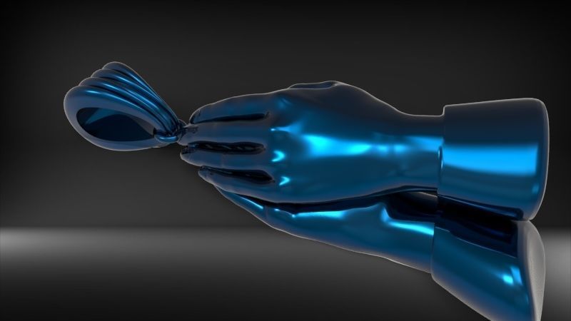 3D Praying Hands Charm Pendant Necklace Jewelry 3D print model_22