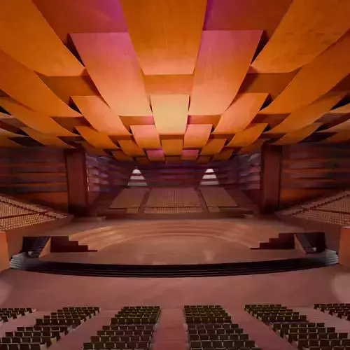 VR Concert Hall Low-poly 3D model