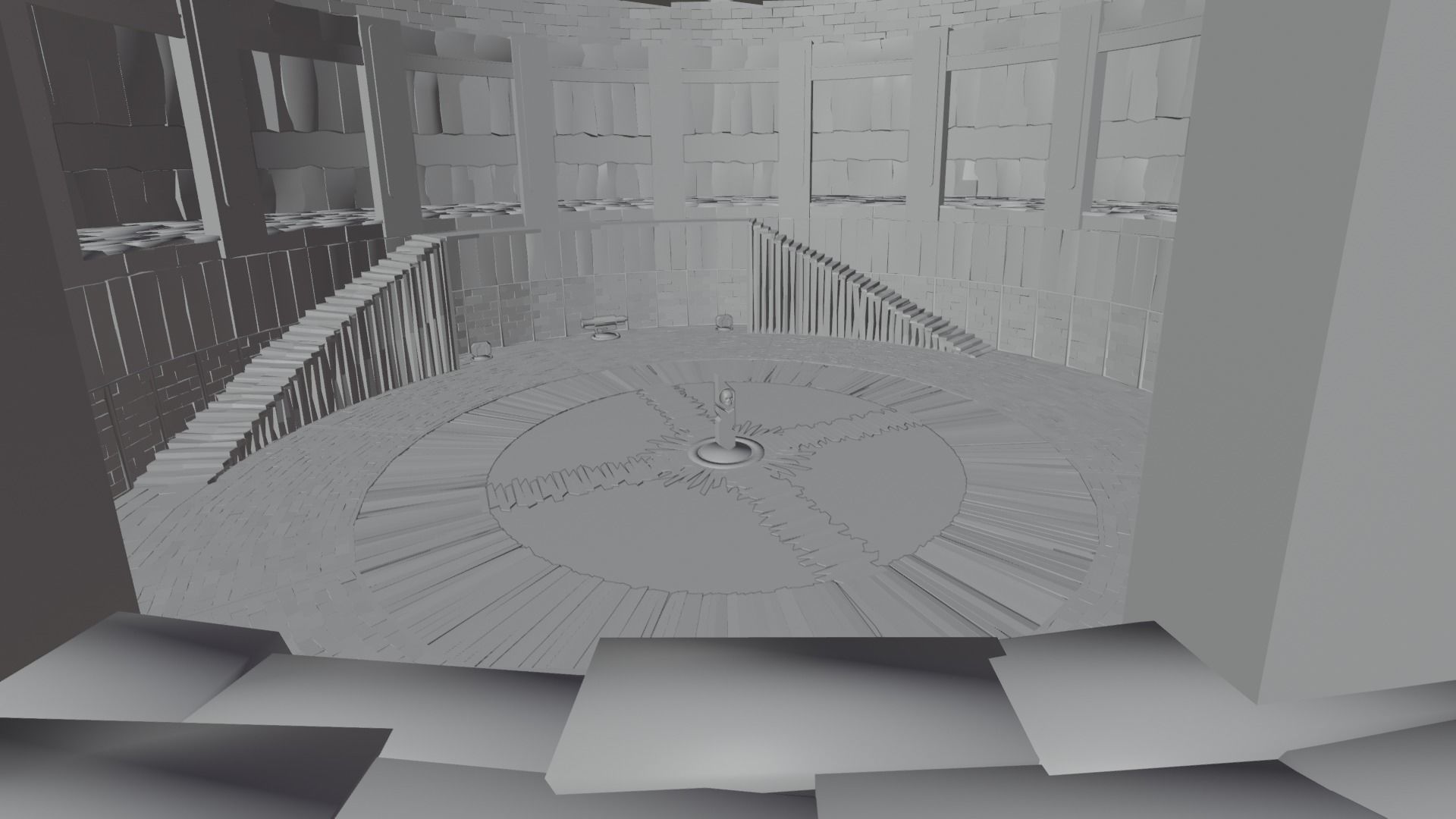 Retro Game Style Background Low-poly 3D model_14