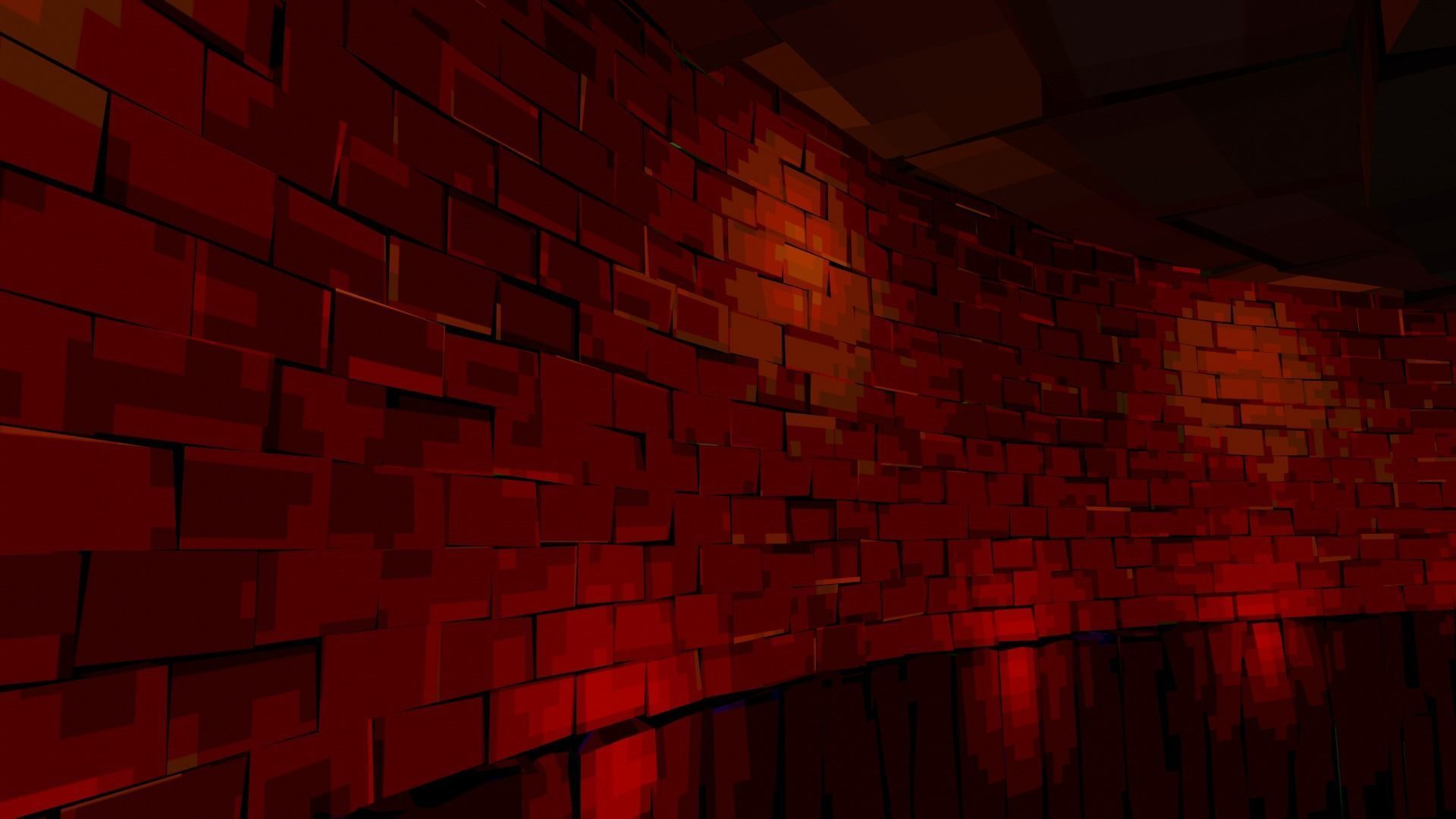 Retro Game Style Background Low-poly 3D model_4