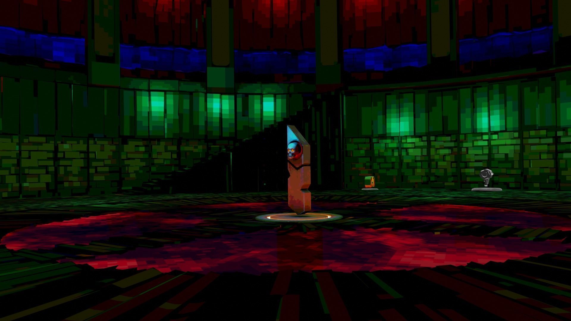 Retro Game Style Background Low-poly 3D model_2