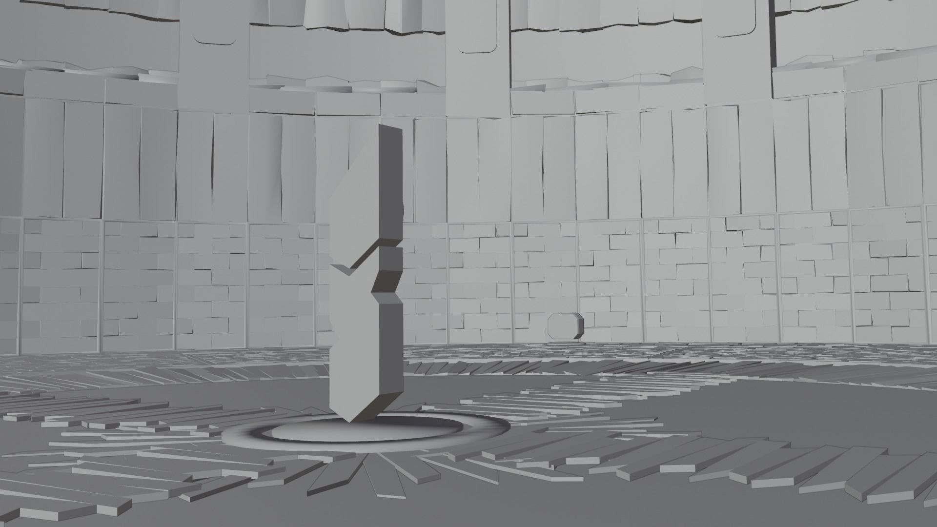 Retro Game Style Background Low-poly 3D model_16