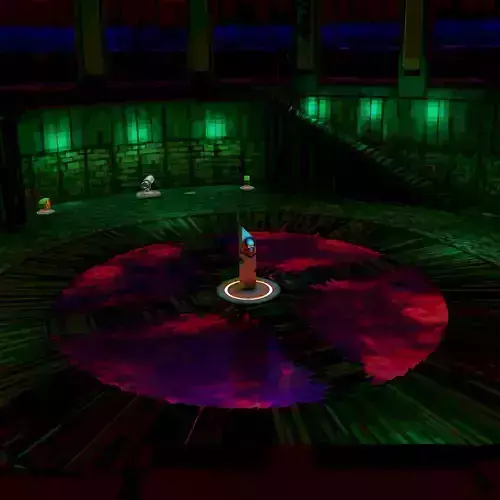 Retro Game Style Background Low-poly 3D model