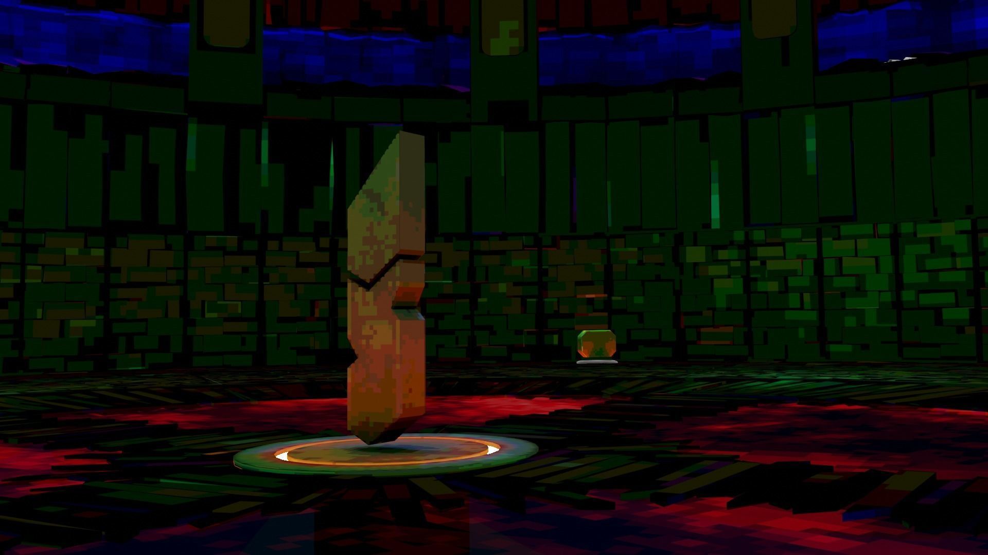 Retro Game Style Background Low-poly 3D model_9