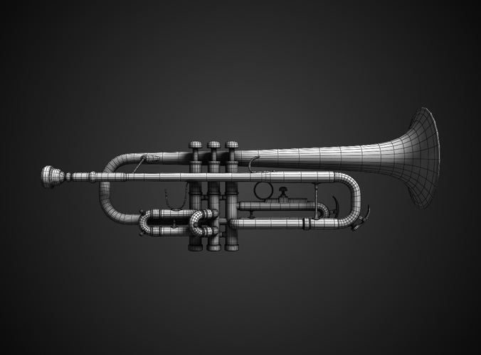 Trumpet 3D Model MAX OBJ FBX MA MB