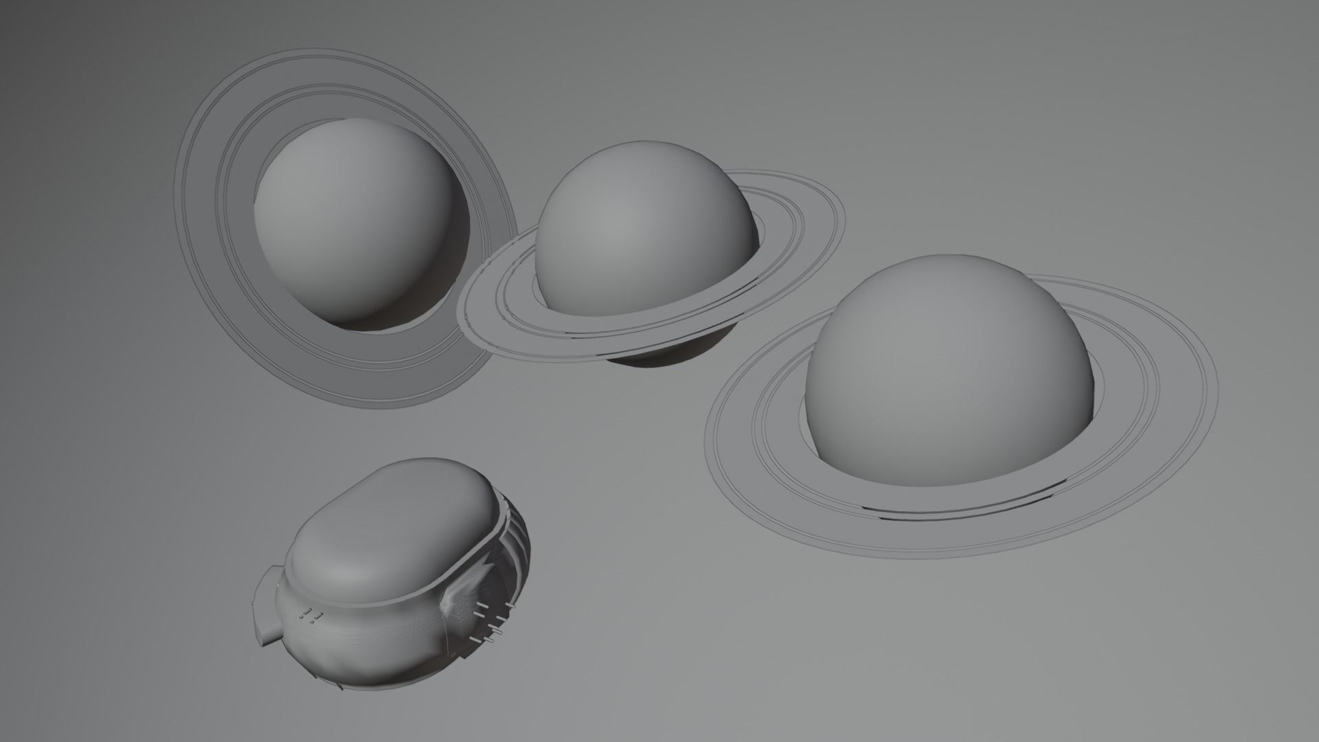 VR Spaceship Interior Low-poly 3D model_15