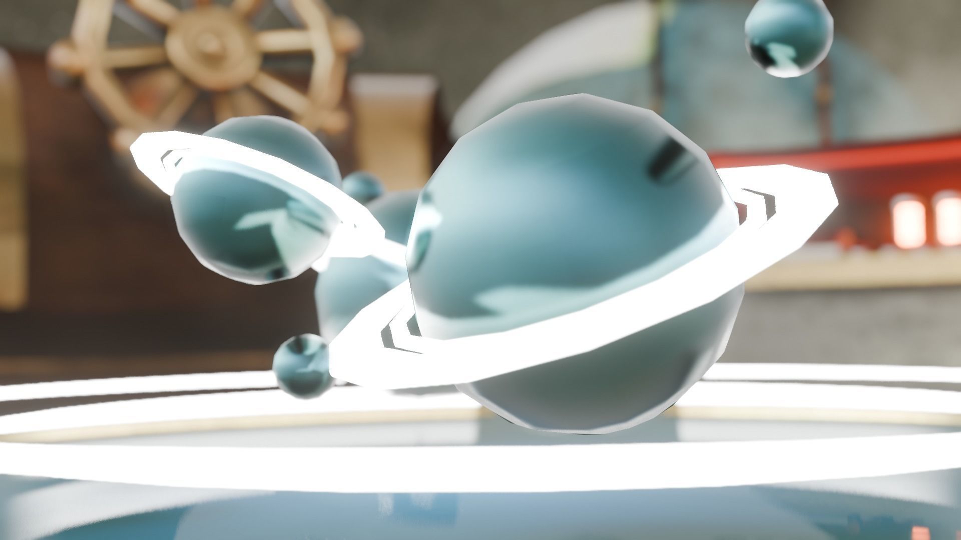 VR Spaceship Interior Low-poly 3D model_5