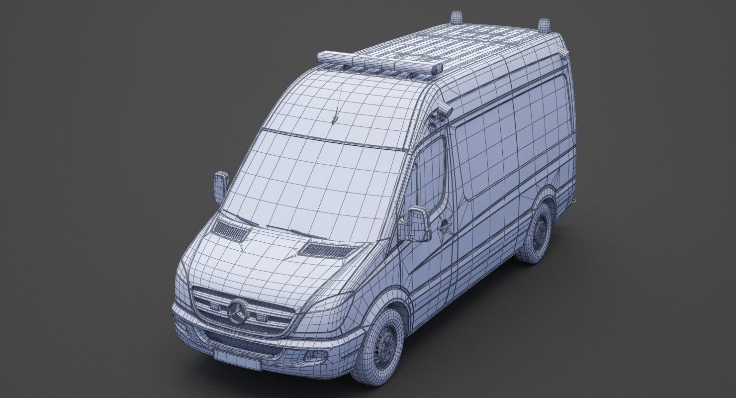 Mercedes Benz Sprinter Ambulance 3D model_23