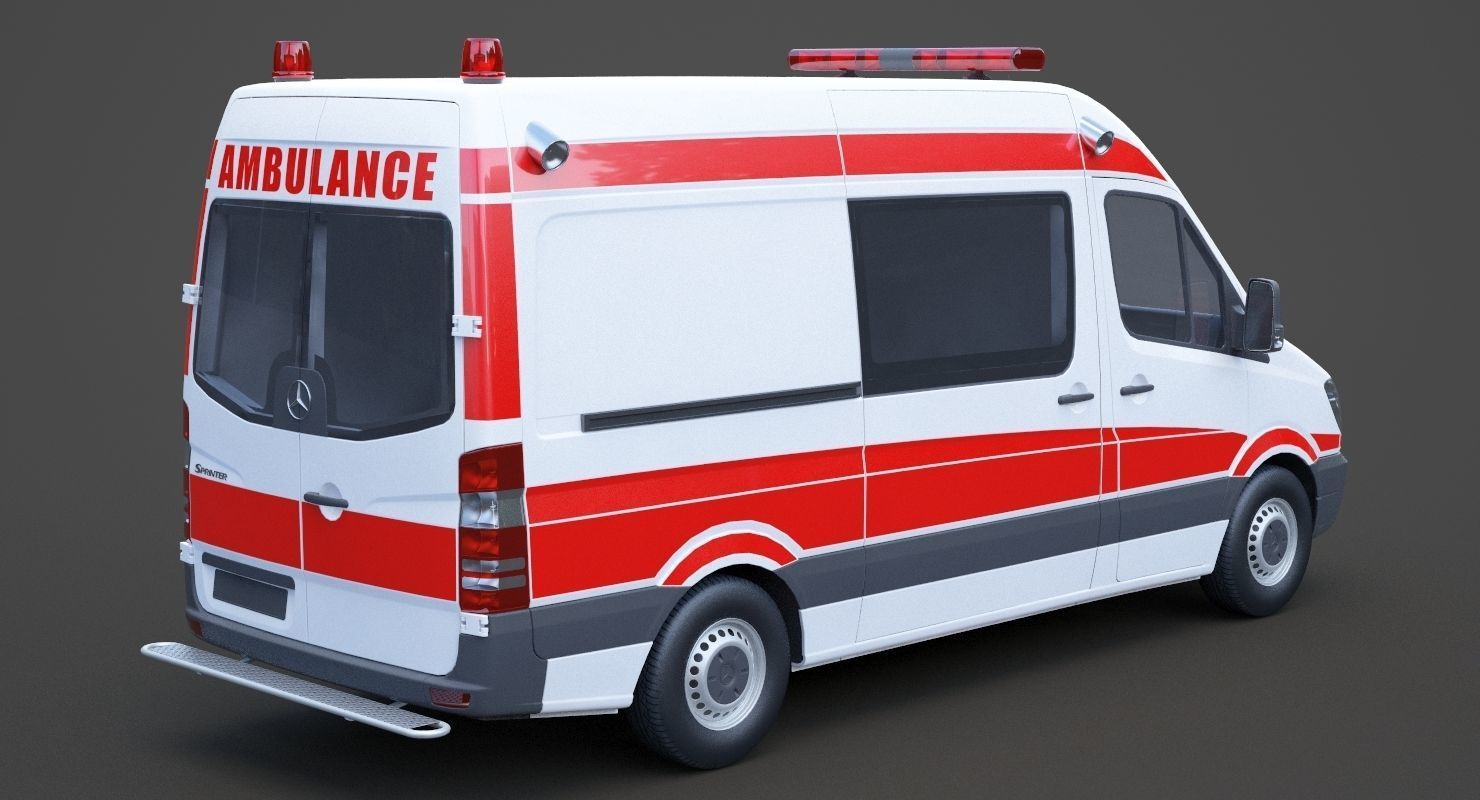 Mercedes Benz Sprinter Ambulance 3D model_4