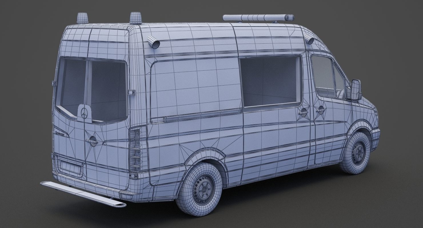 Mercedes Benz Sprinter Ambulance 3D model_17