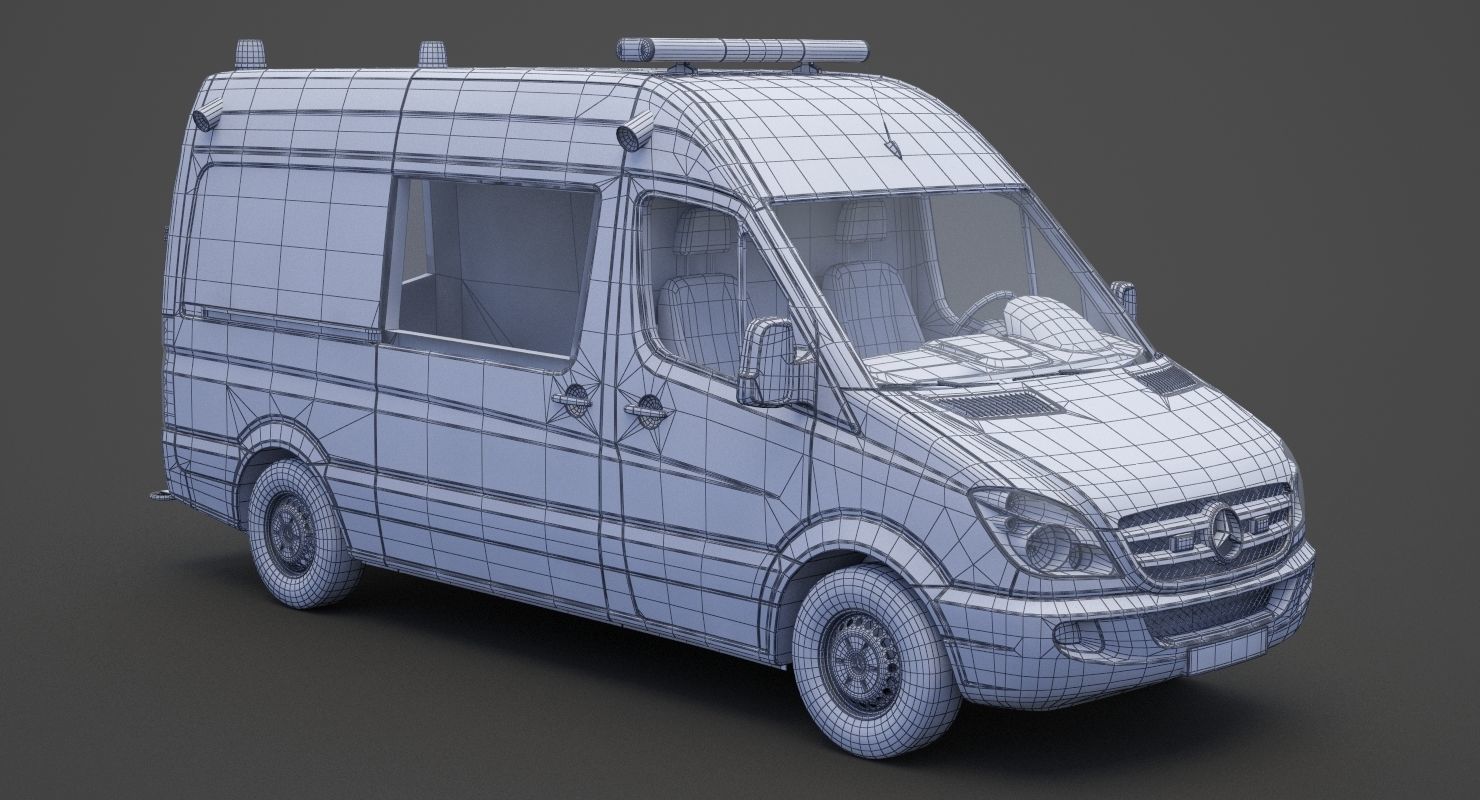 Mercedes Benz Sprinter Ambulance 3D model_16