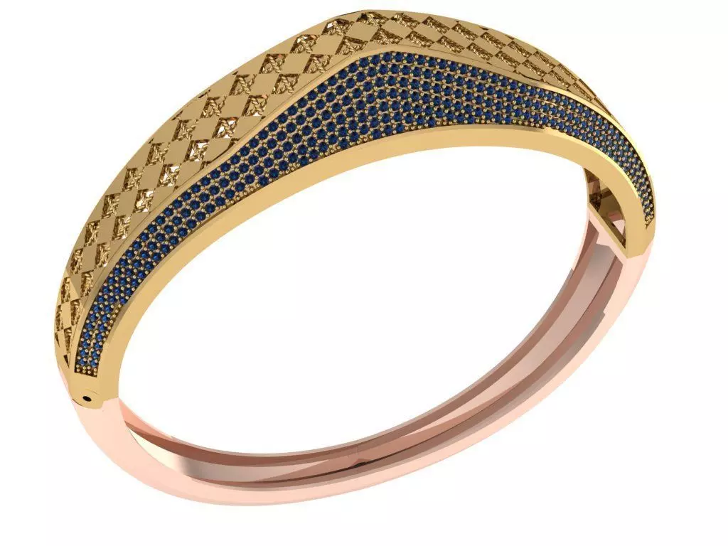 gold bracelet 3D print model_0