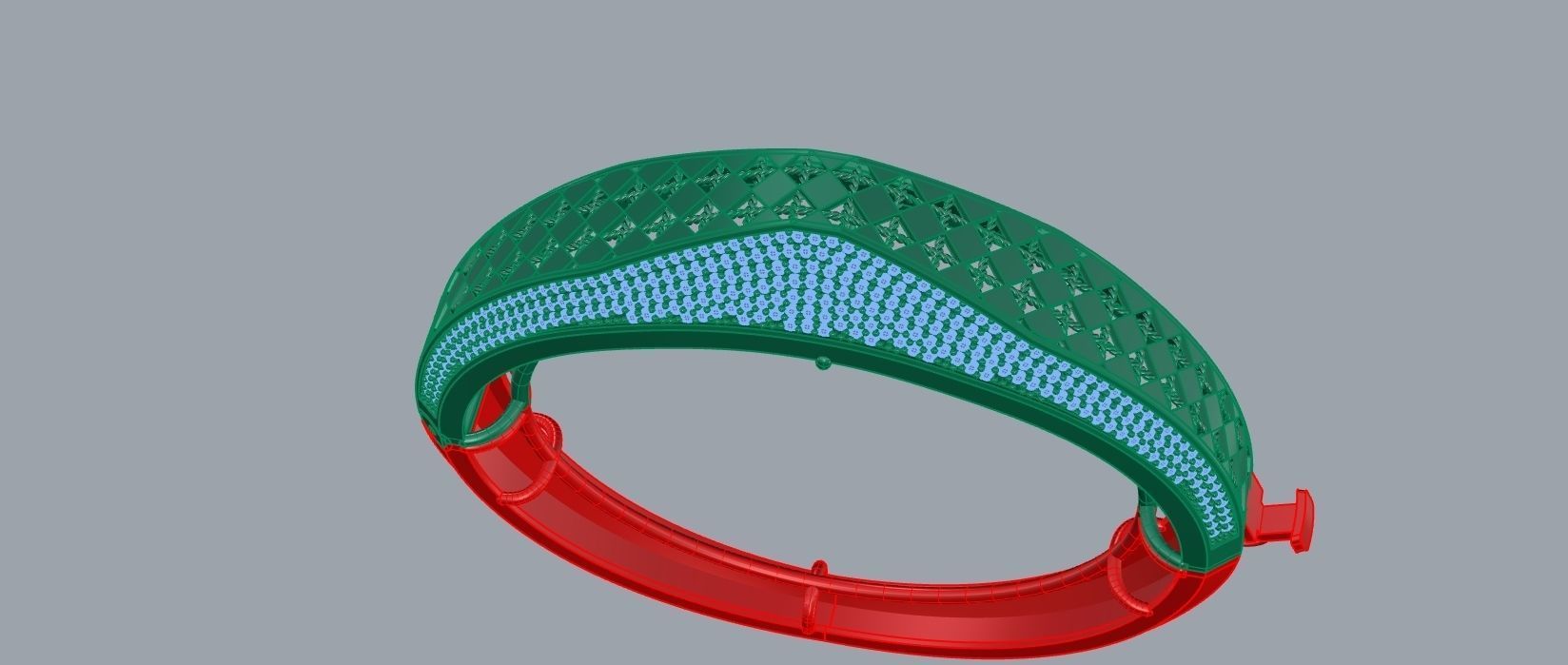 gold bracelet 3D print model_1