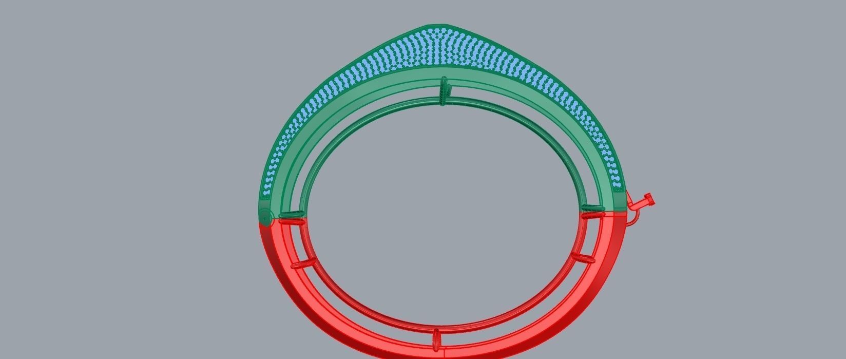 gold bracelet 3D print model_4