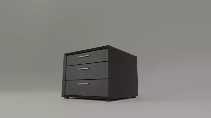 Modern 3-drawer Side Table