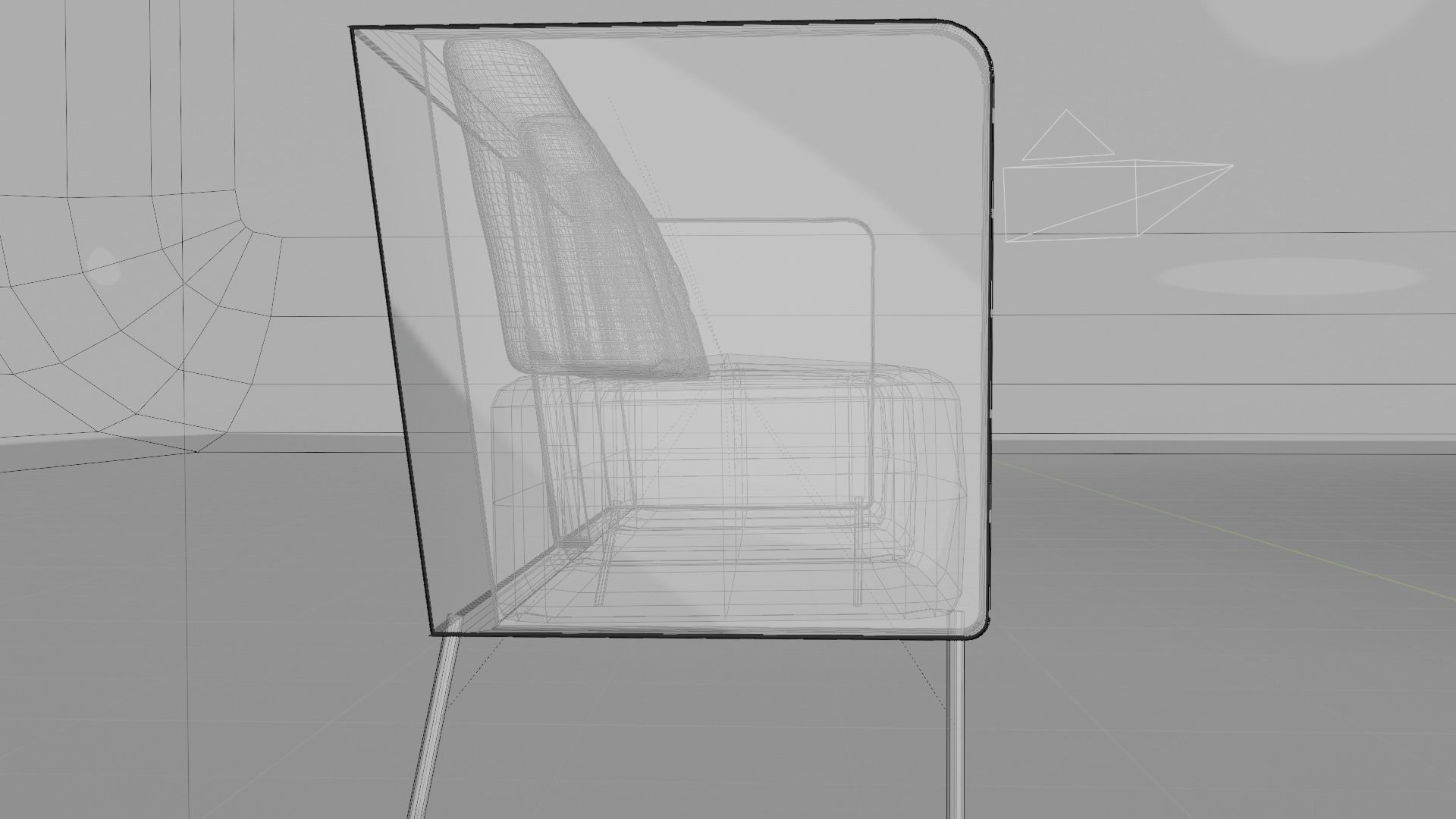 Black modern sofa 3D model_9