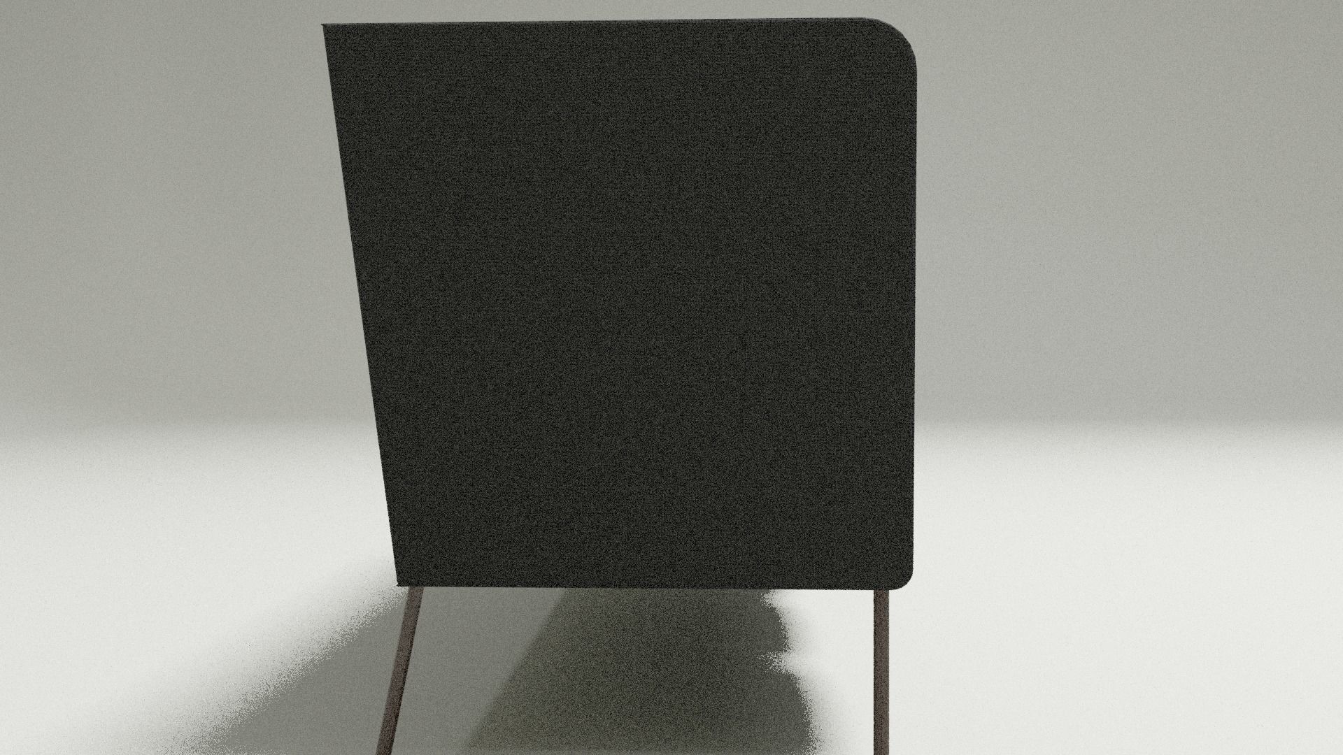 Black modern sofa 3D model_5