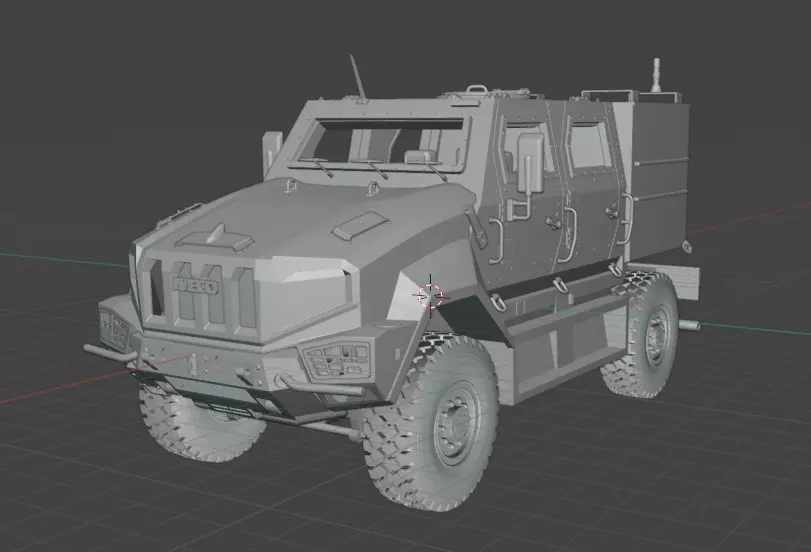  Iveco Manticor Armored Vehicle - 35th Scale 3D print model 3D print model_0
