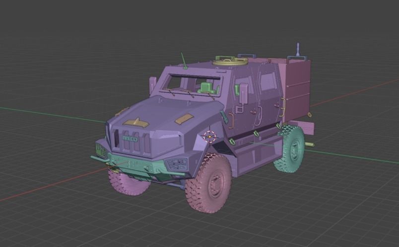  Iveco Manticor Armored Vehicle - 35th Scale 3D print model 3D print model_6