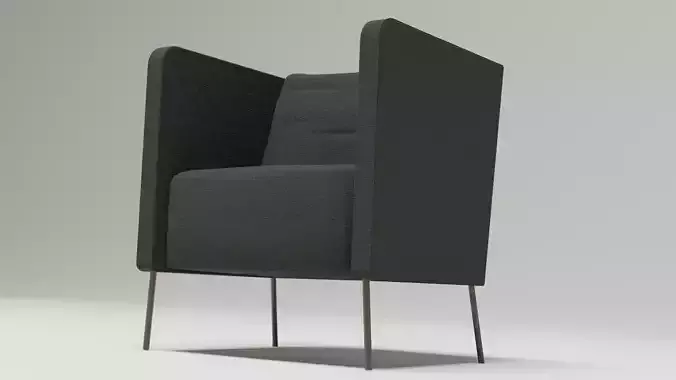 Black modern armchair