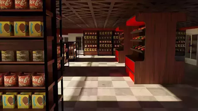 Supermarket interior
