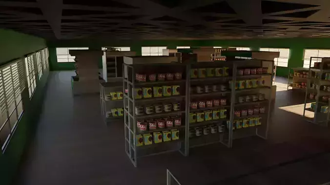 Supermarket interior 
