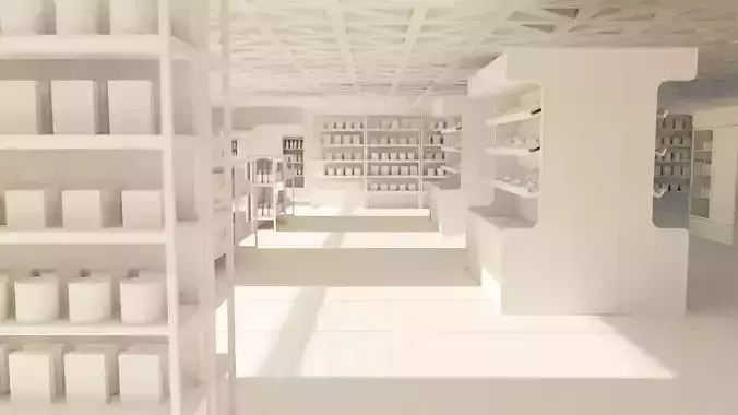 Supermarket interior 