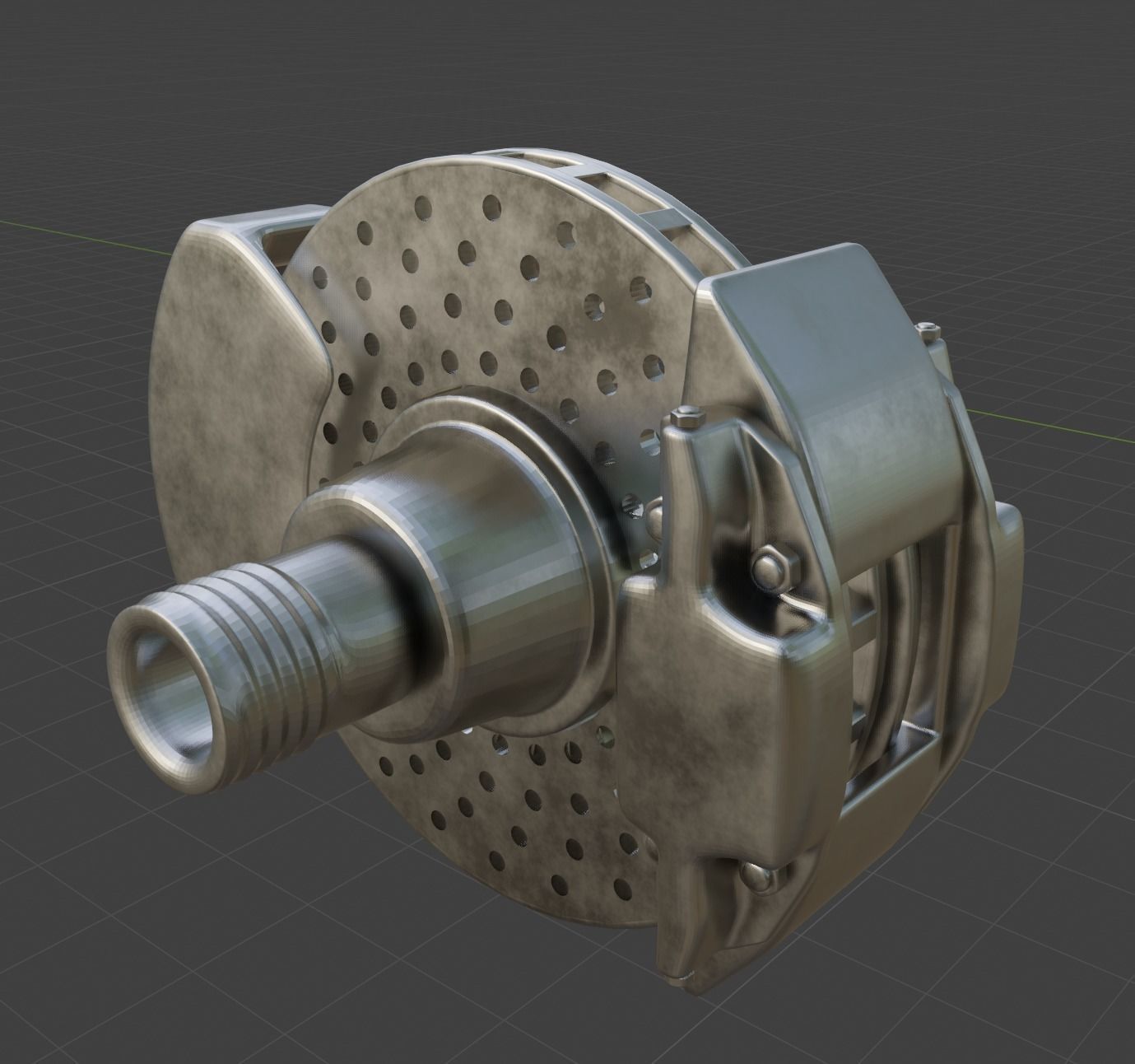 Vintage Race Car Brake With Optional Cooling Duct 3D model | CGTrader