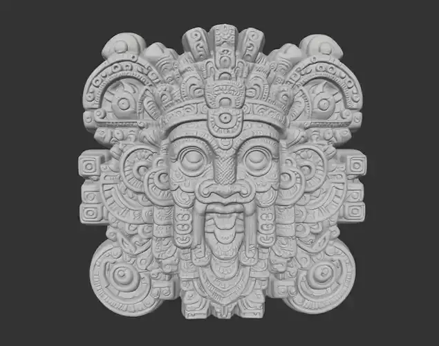 Mayan Temple Wall Decor 09 231201 3D print model