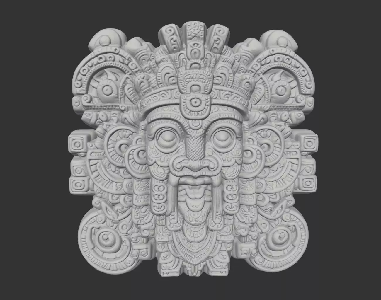 Mayan Temple Wall Decor 09 231201 3D print model_0