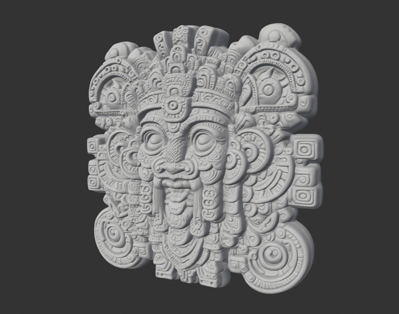 Mayan Temple Wall Decor 09 231201 3D print model_2