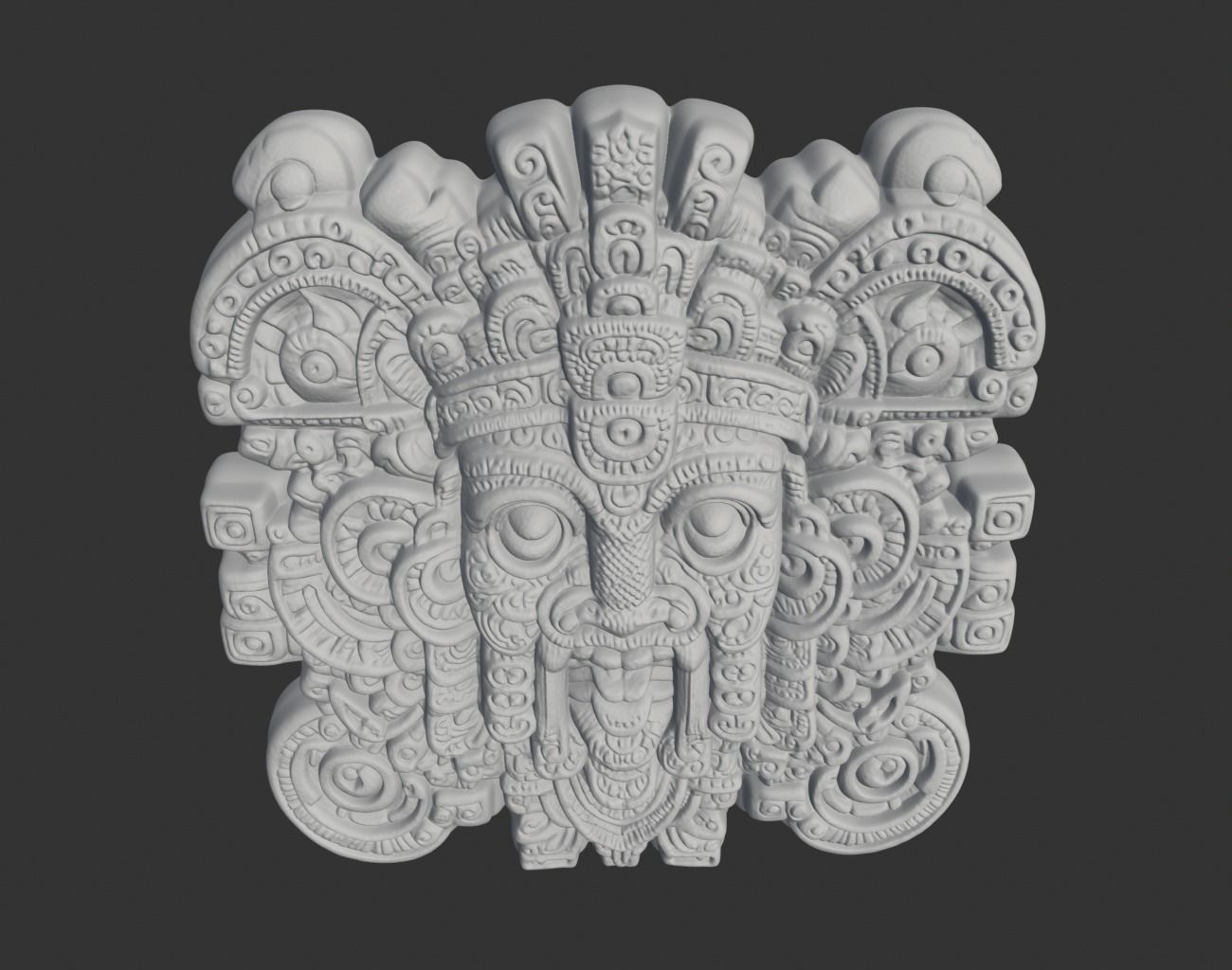 Mayan Temple Wall Decor 09 231201 3D print model_4