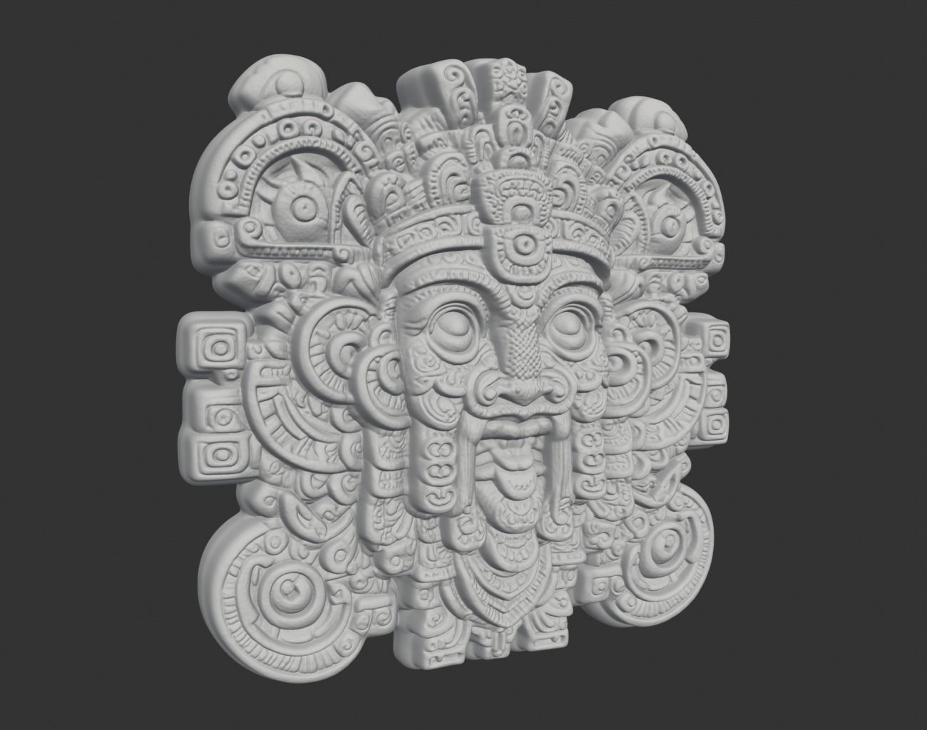 Mayan Temple Wall Decor 09 231201 3D print model_1