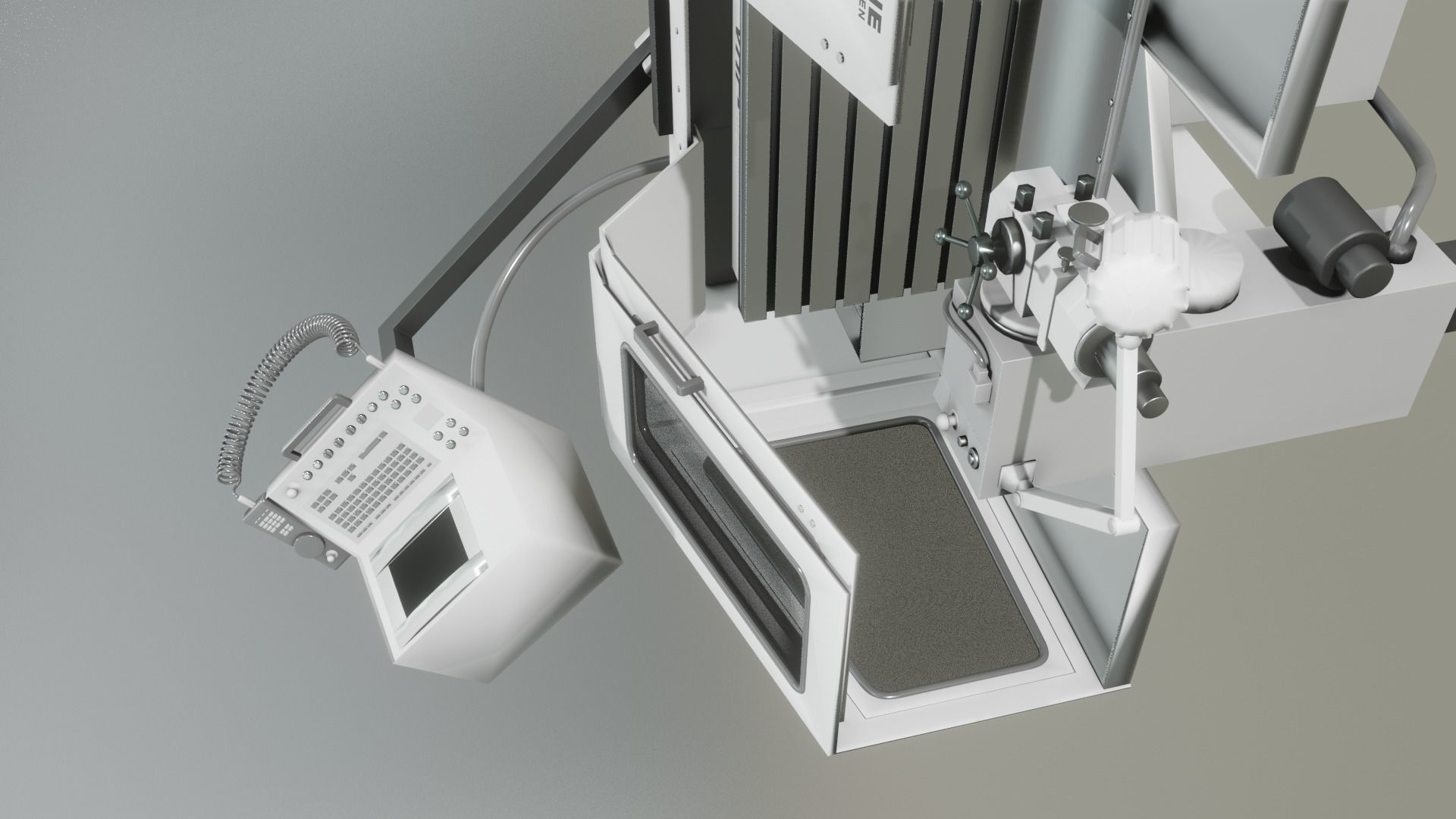Milling Machine 3D Model Low-poly 3D model_12