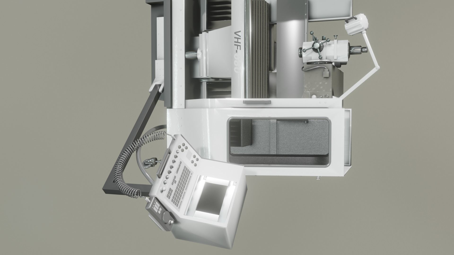 Milling Machine 3D Model Low-poly 3D model_6