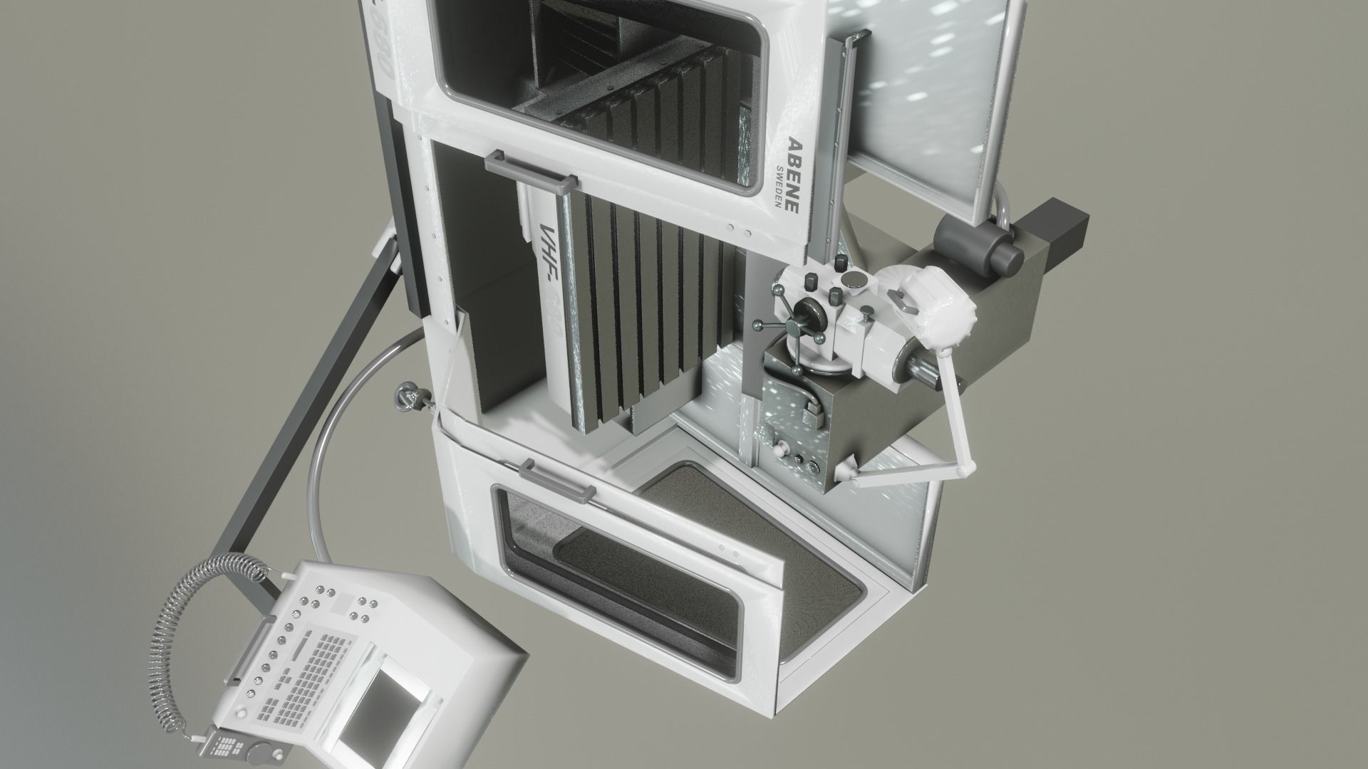 Milling Machine 3D Model Low-poly 3D model_4