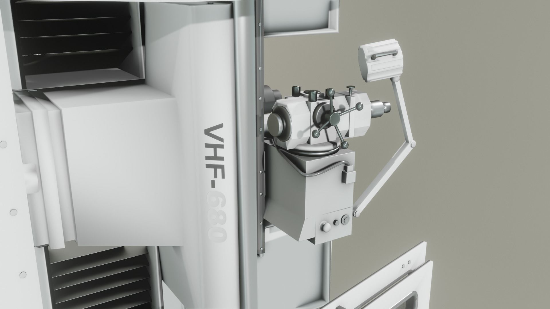 Milling Machine 3D Model Low-poly 3D model_13